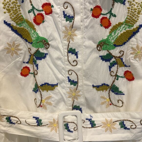 FARM Rio Pitanga Embroidered Belted Mini Dress - Size Small - Picture 5 of 6